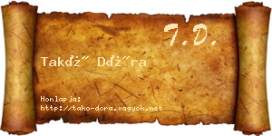 Takó Dóra névjegykártya